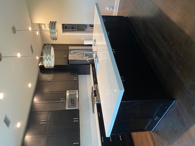 Custom cabinets, oversize island